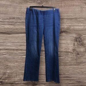 Soft surroundings 1X pull on straight leg jeans. Stretch. Plus